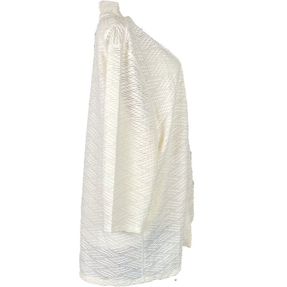 JM Collection +2X Eggshell Mesh Textured Weave Op… - image 3